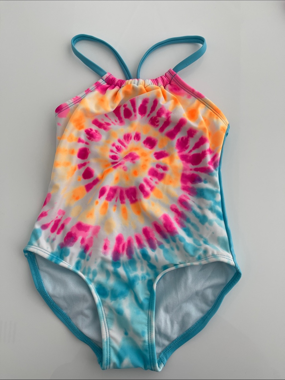 Cat & Jack Tie-Dye One-Piece Swimsuit - Pink, Orange, Blue